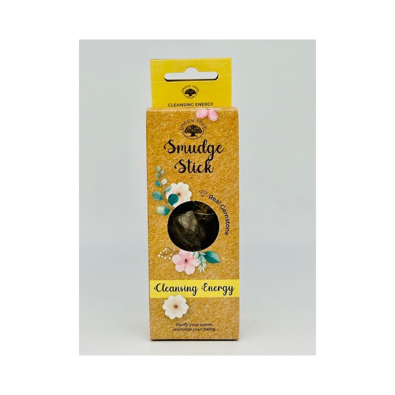 Žajbljeva bakla za energetsko čiščenje s kristalom citrina- Cleansing energy